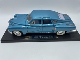 Road Legends Collection 1948 Teal Blue Tucker Die Cast Car 1:18 Scale with Base - £18.97 GBP