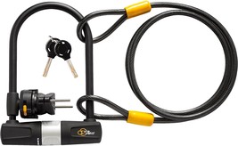 Bike U Lock with Cable - Via Velo Bike Lock Heavy Duty Bicycle U-Lock,14mm - $39.99