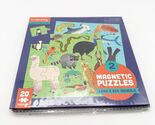 Mudpuppy Land &amp; Sea Animals Tri Fold Magnetic Puzzles Featuring Two 20 PCs - $14.99