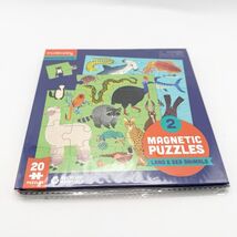 Mudpuppy Land &amp; Sea Animals Tri Fold Magnetic Puzzles Featuring Two 20 PCs - $14.99