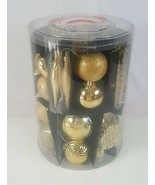GOLD Winter Lane Multi Sz Ornaments NEW in Pack Qty 40+ a Tree Full HSN - $453.77 MXN
