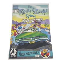 VINTAGE THE REN &amp; STIMPY CRASH DUMMIES COMIC BOOK MARVEL APRIL 1993 # 4 - $88.53 MXN