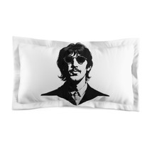 Microfiber Pillow Sham with Embroidered Ringo Starr Portrait - The Beatles Drumm - £26.34 GBP+