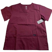 Dagacci Medical Uniform  Scrub Unisex Medium Red Classic Fit V-Neck Top ... - £12.10 GBP