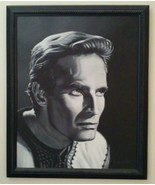 Charlton Heston Film Art Painting 16x20 Canvas BenHur Movie Memorabilia Portrait - $2,071.81 CAD