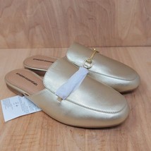 Amazon Essentials Womens Mules Size 9.5 Wide Gold June Horse Bit Slip On... - $18.87