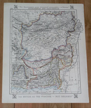 1921 Antique Map Of Afghanistan Pakistan Balochistan / Verso Iran Persia - £26.19 GBP