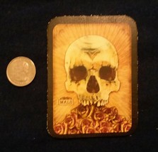 DAY OF THE DEAD SKULL  MOTORCYCLE LEATHER BIKER VEST PATCH - $9.30
