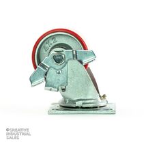 4" x 2" Swivel Caster Polyurethane on Steel Hub w/ Top Lock Brake 700 lb... - $14.36