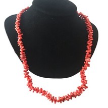 vintage branch coral necklace 24” - £74.19 GBP