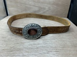 Leather Texas Alamo Leather Belt With Agate 28-32 - $39.60