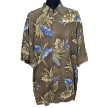 Campia Moda Floral Hawaiian Shirt Aloha Tropical Foliage Size Large - £18.03 GBP