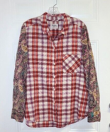Holding Horses Shirt Size L Mixed Media Embroidered Sleeves Button-Up Mu... - $396.85 MXN