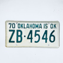 1970 United States Oklahoma Tulsa County Passenger License Plate ZB-4546 - $12.28 CAD