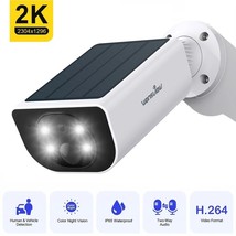 Wansview 2K 3MP Outdoor Solar Security Cameras Spotlight Cam Color Night... - $24.99