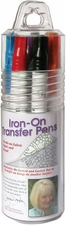 Iron-On Transfer Pens 8/Pkg-Blk, Blu, Brn, Red, Orn, Grn, Pur & Yel - $29.99