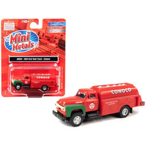 1954 Ford Tanker Truck Red and Green &quot;Conoco&quot; 1/87 (HO) Scale Model by Classi... - £24.78 GBP