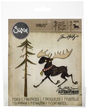 Sizzix Thinlits Dies By Tim Holtz 12PkgMerry Moose - £26.02 GBP