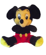 Old Style Mickey Mouse Plush Disney Vintage Toy Red Shorts Sitting 10&quot; S... - $23.01 CAD