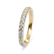 14K Oro Amarillo Chapado 0.50Ct Imitación 1 Diamante Anillo de Compromiso Banda - £47.55 GBP