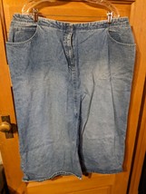 Villager Sport Liz Claiborne Jean Skirt Size 20W Denim Blue Modest Womens - £13.57 GBP