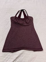 Lululemon Womens Tank Top Built in Bra size 6 Wine Colored - $12.43