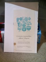 Vintage 1950s Booklet Brochure Cavalcade of American Music Program - $17.82