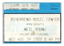 Neil Young Concert Ticket Stub August 30 1989 Cincinnati Ohio - £40.34 GBP