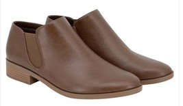 Kensie Womens Boots Brown Chelsea Ankle Padded Footbed Side Zipper Light... - $52.99