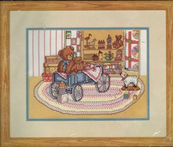 Bucilla  Grandma&#39;s Attic Bears Printed Counted Cross Stitch Kit 9&quot; x 12&quot; - £13.61 GBP
