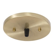 5 1/4 Inch Modern Shallow Steel Canopy Kit (Antique Brass) With Hardware... - $25.99