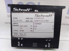 Schroff 11008-525 Power Supply ICL 8/12A Germany - £205.86 GBP