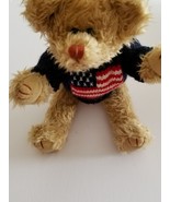 TY, MOVEABLE ARMS &amp; LEGS,  AMERICAN SWEATER, STUFFED BEAR - $14.96