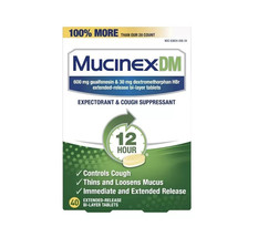 Mucinex DM 12 HR Congestion &amp; Cough 40 Tablets ~ Exp 2026+2027 - $13.85
