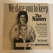 The Nanny Tv Series Print Ad Vintage Fran Drescher TPA5 - £4.64 GBP