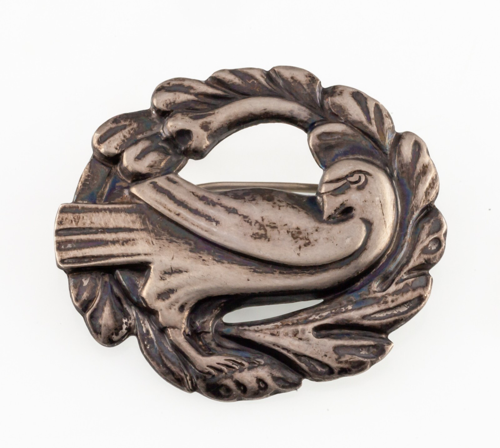 Coro Sterling Silver Dove Brooch Nice Patina - $78.68