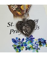 Pray for us St. Anthony Necklace With Heart Shaped Charm New Religious Gift - $4.87