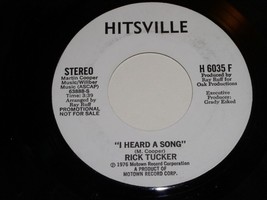 Rick Tucker I Heard A Song 45 RPM Record Vintage Hitsville 6035 Promo VG++ - $12.99