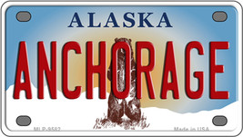 Anchorage Alaska State Novelty Mini Metal License Plate Tag - £11.82 GBP