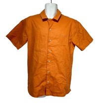 pacsun orange linen embroidered button up shirt Size M - £19.35 GBP