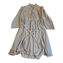 Jane Baar New York vintage 1980s Lavander Gray Lace ruffle tie midi dress 22W LG - £36.71 GBP