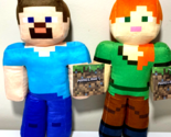 Set of 2 Plush Toys Minecraft Alex &amp; Steve 14 Inch . New with tags . Soft - $34.39