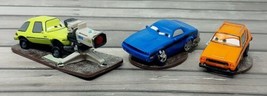 Disney Pixar Cars 2 Rod Torque Redline Grem + Acer PVC Car Lot Cake Toppers - £12.62 GBP