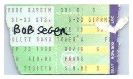 Bob Seger Argento Pallottola Fascia Ticket Stub Settembre 23 1986 New York Città - £35.71 GBP