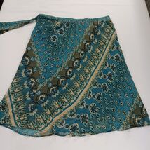 Dressbarn RN#94174 Women's Green Floral Elastic Waist Pull On Skirt Size Skirt image 2