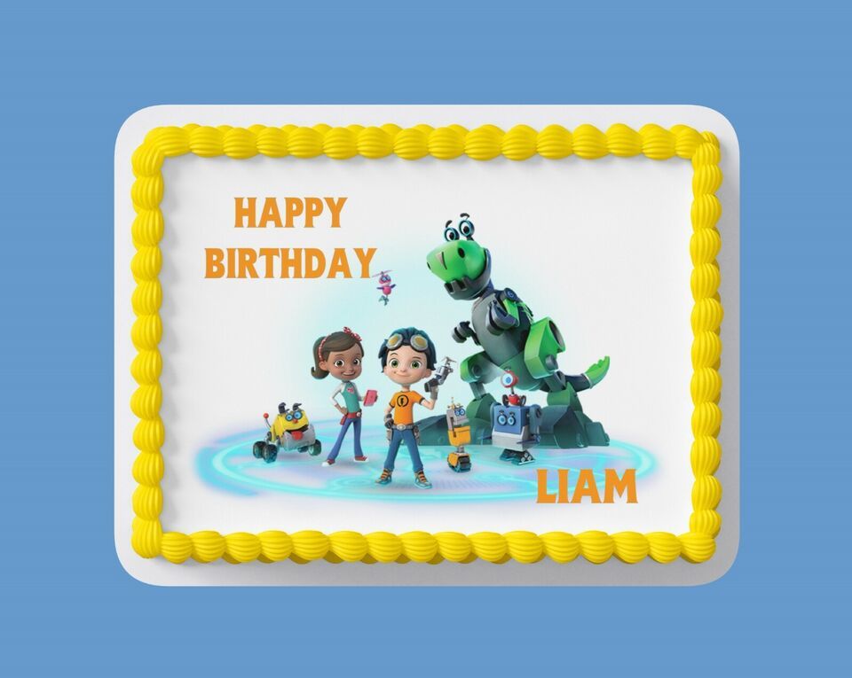 Custom Edible Birthday Cake Topper/ Peel like a sticker - $9.89