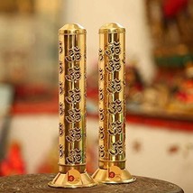 Incense Holder Agarbatti Stand With Pure Brass Om Design Stand (Pack of 2) - £14.06 GBP