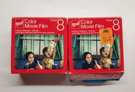 GAF Super 8 Movie Film Exp Sept 1972 Lot of 2 One Unopened &amp; One Open Box - £23.45 GBP