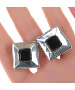 Antonio Pineda (1919-2009) Taxco Modernist Sterling and Onyx cufflinks - $292.05