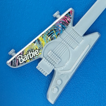 Barbie Doll Silver Electric Guitar Only Rock 1990 Accessory Mattel Instrument - £5.44 GBP